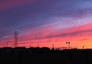天真学園高校のグランド付近です。 夕日 2010 0924